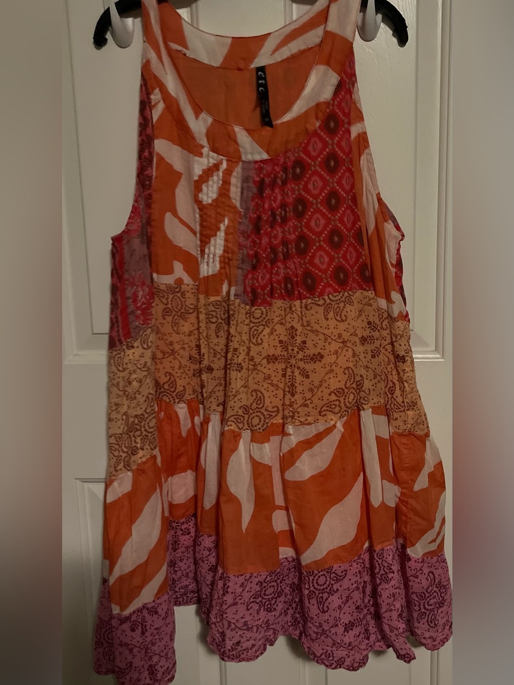 ETC mixed print oversized boho dress/ tunic